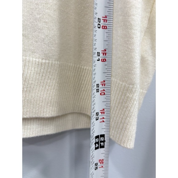 By Design Cream Knit Sweater Women's L Crew Neck Long Sleeve Pullover Top - Picture 7 of 7